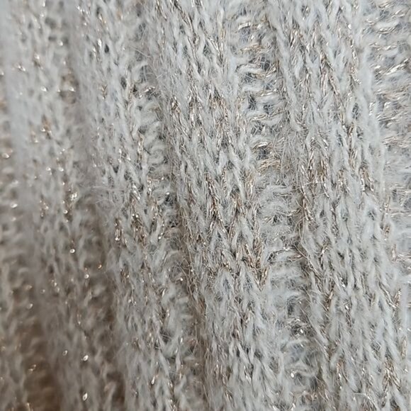 Vero Moda Gold Speck Sweater Size Medium New Neutral Sparkle Holiday Office - Picture 4 of 9